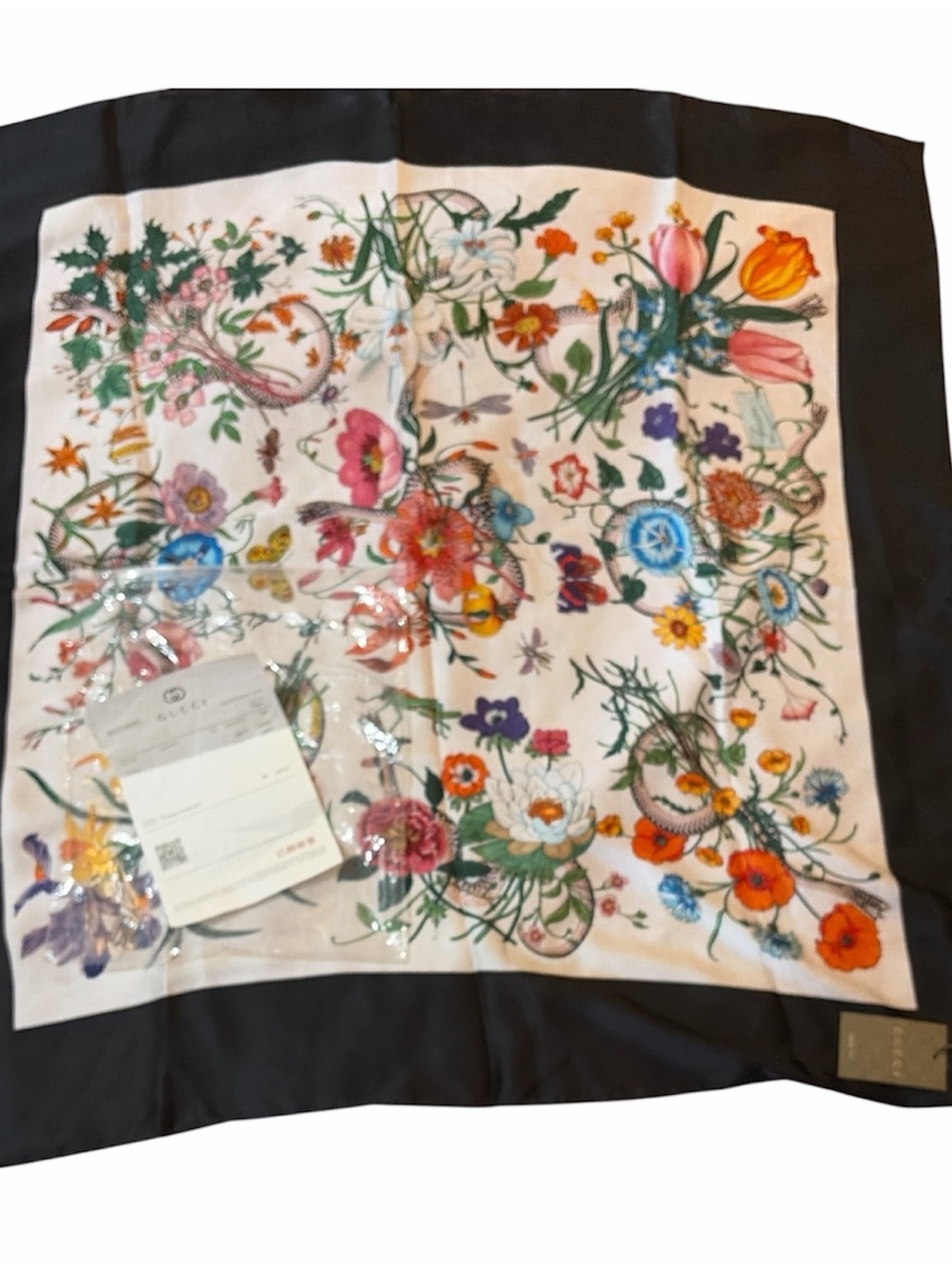 Gucci Flora Snake 100% Silk Scarf - Picture 12 of 16